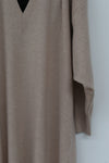 SWAYING/KNIT Deconstructed v-neck dress (with corset) SW212LS10 camel PS31